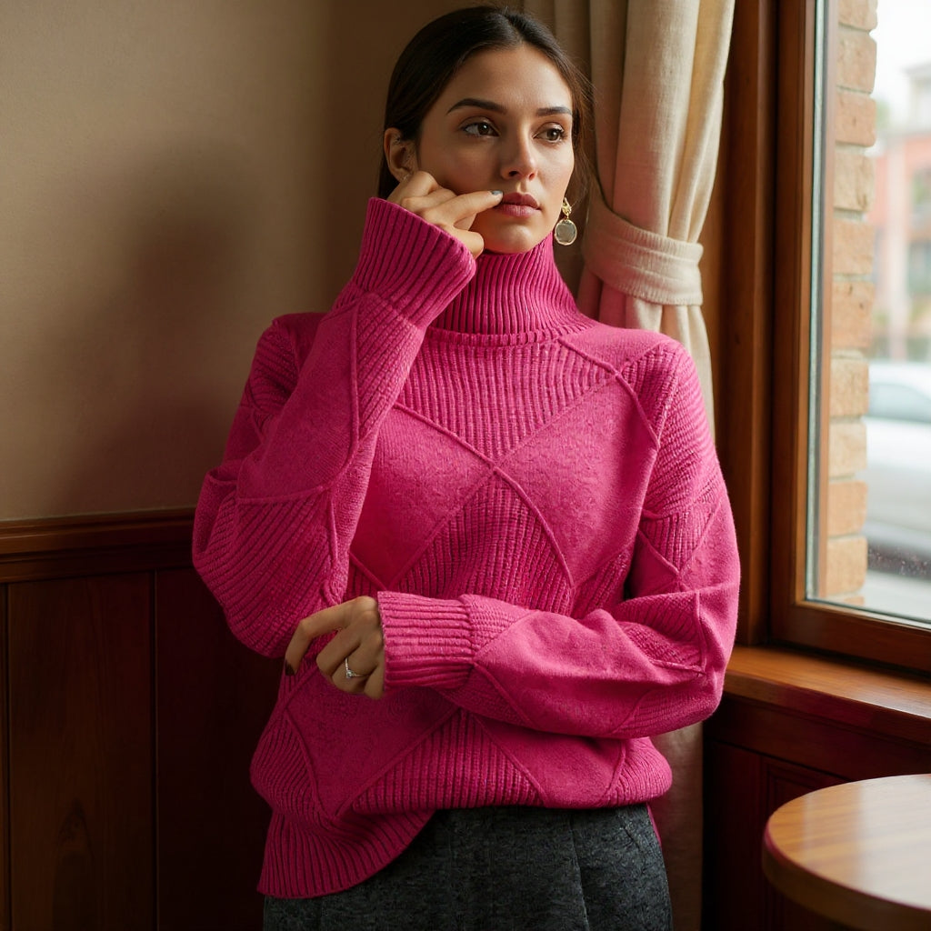 Nova™ – Minkštas kašmyro golfinis megztinis