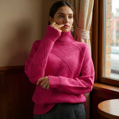 Nova™ – Minkštas kašmyro golfinis megztinis