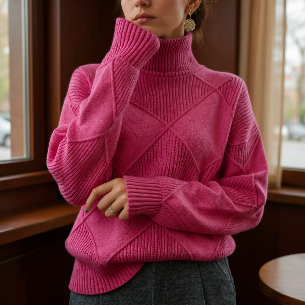 Nova™ – Minkštas kašmyro golfinis megztinis